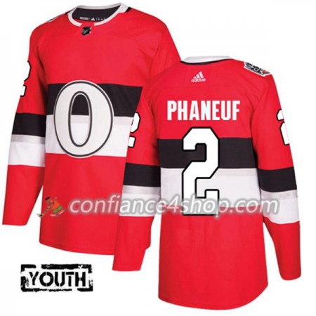 Adidas Maillot de Hockey Ottawa Senators Dion Phaneuf 2 2017-2018 Rouge Classic Authentic - Enfant